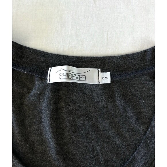 Shibever‎ Women Long Sleeve W/ Accent Buttons One Side, Small, Gray Soft LRC6-1 - Picture 5 of 7